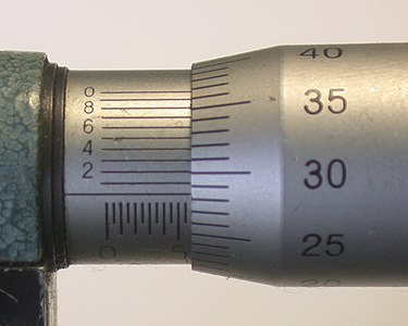 Detalle dun micrómetro