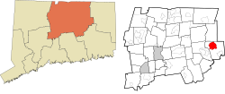 Storrs' location within the Capitol Planning Region and the state of Connecticut