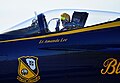 Amanda Lee waves from the cockpit of her Super Hornet 2023