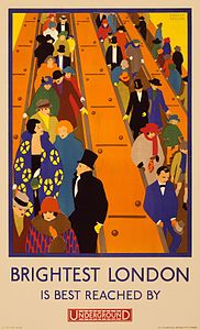 Poster cu Metroul din Londra, de Horace Taylor (1924)