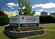 Diageo's Gimli Plant in Gimli, Manitoba, Canada, the global supply plant for Crown Royal (the top-selling Canadian whisky in United States[88])