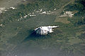 Вид на гору Фудзи с искусственного спутника Земли