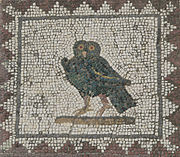 A Roman owl mosaic from Italica, Spain
