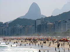 A Copacabana tengerpartja, Rio de Janeiro