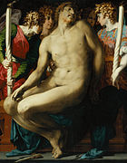 Cristo muerto con ángeles, de Rosso Fiorentino, ca. 1524-1527.