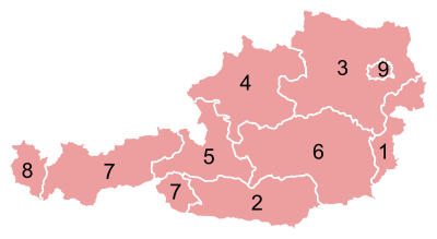 The States of Austria Numbered.svg