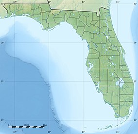 Map showing the location of Biscayne National Park