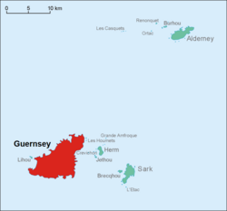 Peta Guernsey di Bailiwick