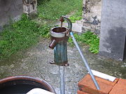 A manual water pump in China