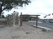 The entrance of Fort Lowell Park.
