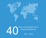 صادف عام 2017 الذكرى الأربعين لقائمة الأدوية الأساسية النموذجية لمنظمة الصحة العالمية