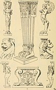 Ілюстрація деталей римських меблів 1900 року дуже схожа на меблі в стилі ампір