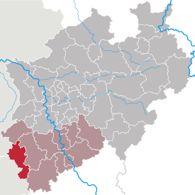 Lage des Aachen in Nordrhein-Westfalen (anklickbare Karte)