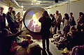 O túnel sob o Atlântico, instalação e performance de Maurice Benayoun, 1995