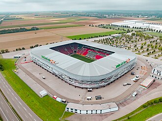 Luftbild der Arena im August 2024