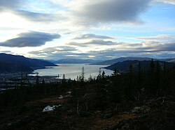 Kvitbergan, with Ranfjorden in the background