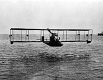 Airplane over Tampa Bay in 1914