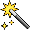 Magic Wand Icon 229981 Color Flipped.svg