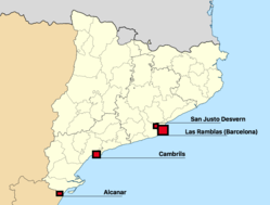 Pozíció Katalónia térképén