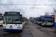 Тролейбуси на території сьомого тролейбусного парку (2008 рік)