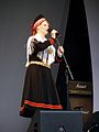 A Sámi vocalist performing at the 2007 Riddu Riđđu festival