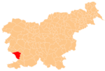 The location of the Municipality of Sežana