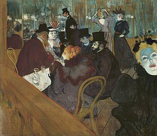 Henri de Toulouse-Lautrec: U Moulin Rougeu (1892. - 1895.), ulje na platnu, 123 cm × 140 cm