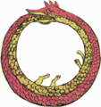 اوروبروس یا دُنب‌خوار: نمادی باستانی از مار یا اژدهایی که خود را می‌خورد.