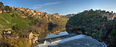 Vista panorámica del río Tajo, en Toledo