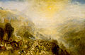 Romantic painting by J. M. W. Turner depicting the castle