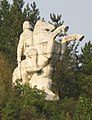 Statuia lui Krum lângă cetatea antică bulgară Misionis (Regiunea Târgoviște).