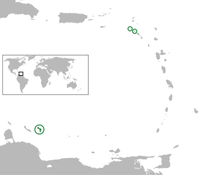 Localizarea  municipalităților speciale neerlandeze  (verde închis)