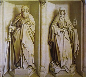 『聖ヤコブと聖クララ』1427年 プラド美術館所蔵