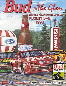 The 1993 The Bud at The Glen program cover.