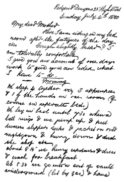 Lettera di H. G. Wells alla madre 4 luglio1880