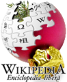 Sigla Wikipediei în limba română folosită în ziua de Crăciun, pe 25 decembrie
