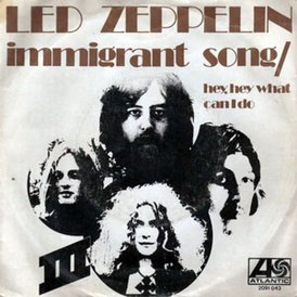 Обложка сингла Led Zeppelin «Immigrant Song» (1970)